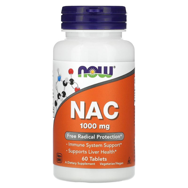 NOW Foods NAC, 1,000 mg, 60 Tablets, 1 of 3