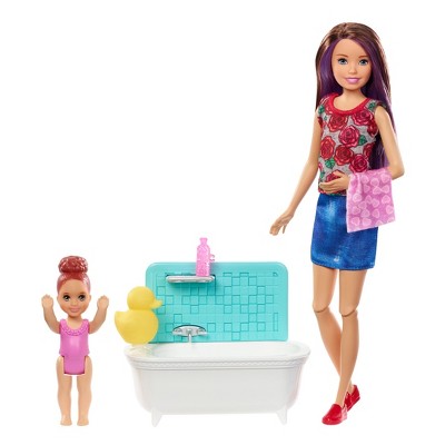 barbie skipper babysitter with stroller