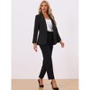 Allegra K Women's Work Office Stretch Shawl Lapel Collar Long Sleeve Blazer - 3 of 4