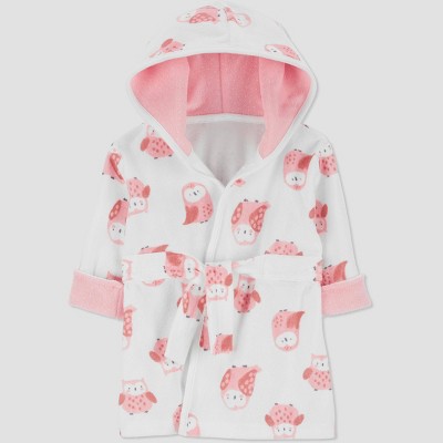 Image of Carter's Just One You® Baby Girls' Owl Bath Robe - Pink