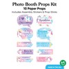 Big Dot of Happiness Funny Unicorn Photo Booth Props Kit, Rainbow Unicorn Birthday Party Decorations for Girls - 10 Count Selfie Prop Sticks - 3 of 4