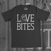 Mens Love Bites Funny Shark Dating Relationship Valentine's Day T shirt - Crazy Dog Men's T Shirt - 3 of 4