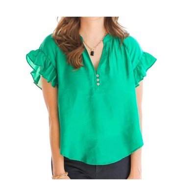 Women's Ruffle Short Sleeve Top - current air