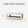 Maven Lane Paulo Wooden Coffee Table 48"x24" - 4 of 4