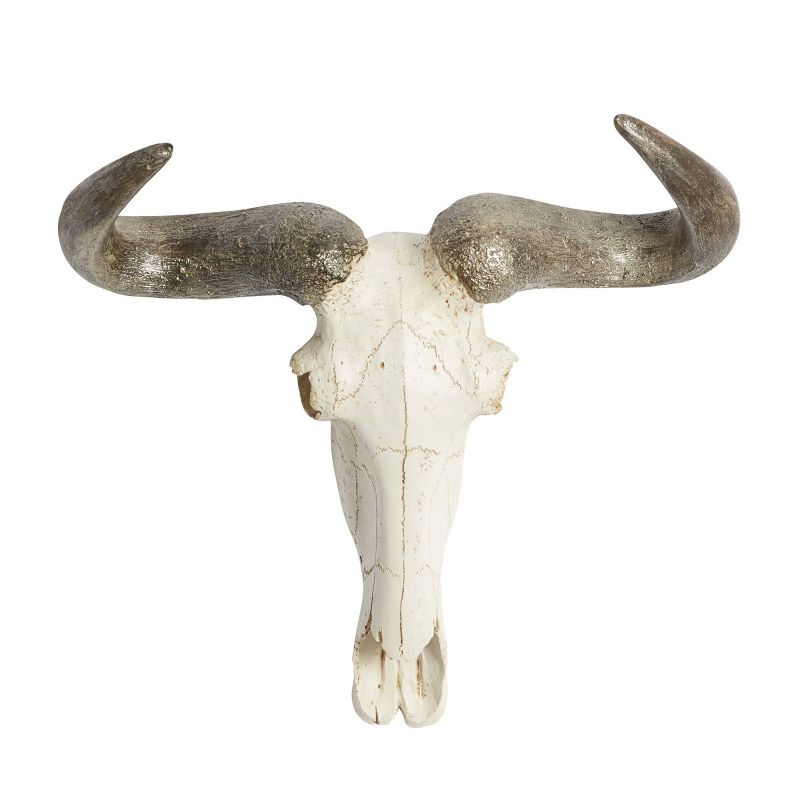 Polystone Cow Skull Wall Decor White - Olivia &#38; May, 5 of 6