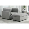 NicBex Linen Oversized Accent Chair,Upholstered Living Room Chairs with Two Lumbar Support Cushions and Ottoman,Single Sofa for Living Room - 2 of 4