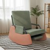 Rocking Chair for Nursery with Adjustable Backrest, Footrest, Modern Upholstered Plush Seating, High Backrest, Side Pocket, Glider Recliner Chair - 2 of 4