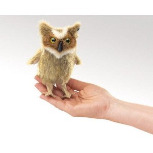 Folkmanis Puppets Mini Great Horned Owl Finger Puppet 2752 - 1 of 4