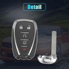 Unique Bargains 5 Button Smart Key Fob Case Keyless Entry Remote Key Shell Cover for Chevy Camaro Malibu Equinox Cruze Trax Volt 2016-2020 HYQ4AA - 4 of 4