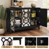 ORRD Modern Black Sideboard with 3 Mirror Doors, Buffet Storage Cabinet for Living, Dining & Entryway - 3 of 4