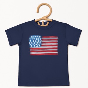 The Juniper Shop American Flag Smudged Toddler Short Sleeve Tee - 1 of 4