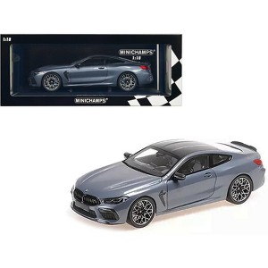 2020 BMW M8 Coupe Blue Metallic with Carbon Top 1/18 Diecast Model Car by Minichamps - 1 of 4