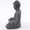 LuxenHome 18.5" Gray MgO Meditating Buddha Garden Statue - 4 of 4
