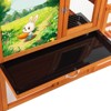 AZL1 Life Concept Pet Crates and Houses Rabbit Hutch with Rest Area, 2 Play Areas, 2 Ramps and Removable Tray, Orange, 82.28"*25.6"*44.88" - 4 of 4
