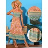 INSPIRE CHIC Women's Summer Spaghetti Strap A-Line Flowy Smocked Midi Boho Floral Sundresses 2 Packs - 2 of 4