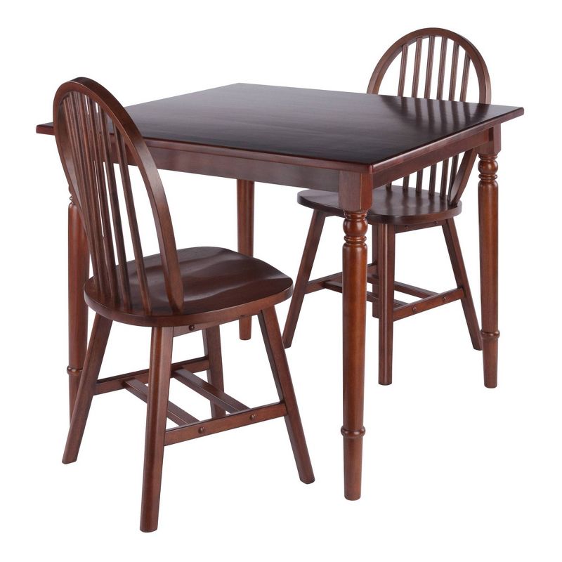 3pc Mornay Dining Table Set Walnut - Winsome, 1 of 13