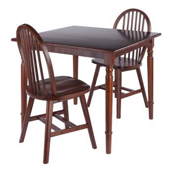 3pc Mornay Dining Table Set Walnut - Winsome