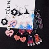 JDICTION 2Pcs Halloween Pendant Silicone Molds - Ghost Skull Skeleton Heart Earring Molds with Hole for DIY Jewelry Keychain Decor - 2 of 4