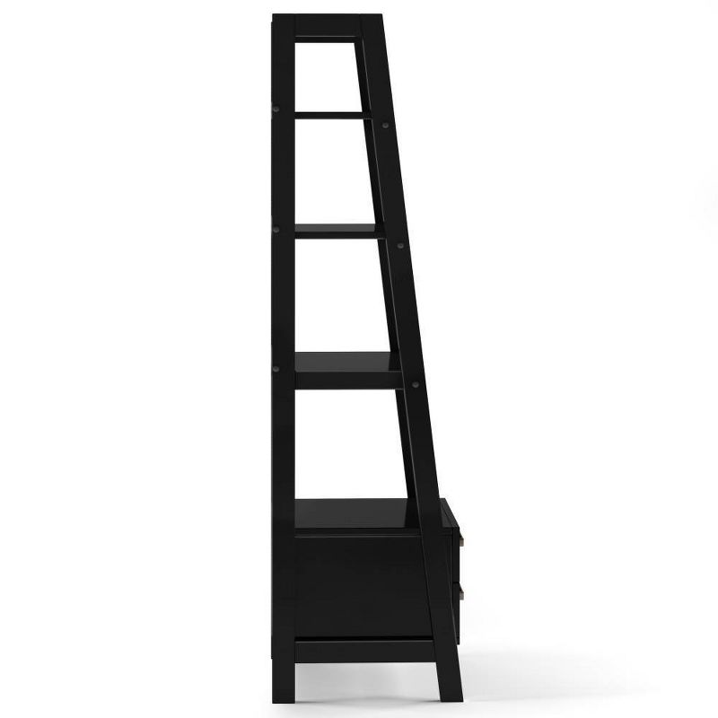 72" Hawkins Solid Wood Ladder Shelf with Storage - Wyndenhall, 5 of 13