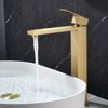 Cobbe Single-Hole Installation Bathroom Vessel Sink Faucet Single Handle with Pop-Up Drain Faucet Brushed Gold - 3 of 4