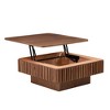 PAGED Square Coffee Table, Modern Side Table with Wood Veneer Tabletop, Compact Center Table for Living Room, Bedroom - 4 of 4