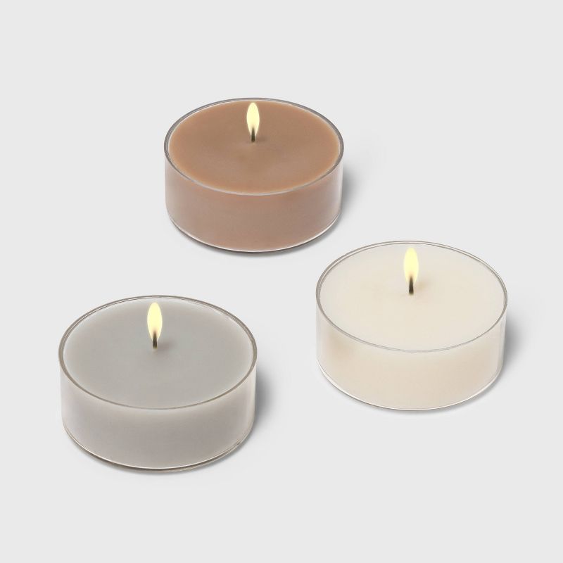 24pk Tealight Vanilla Bean and Amber/Cozy Cashmere/Ashwood Candle - Threshold&#8482;, 3 of 5