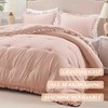 BAGOKIE 3-Piece Ruffle Bed in a Bag Comforter Set - 2 of 4