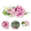 Unique Bargains Women's Simulated Flowers Side Comb 1 Pc - 3 of 4
