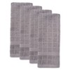 Design Imports Gray Solid Windowpane Terry Dishtowel Set/4 - 2 of 4