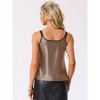 INSPIRE CHIC Women's Metallic Shining Camisole Club Party Disco Sparkly Cami Top - 4 of 4