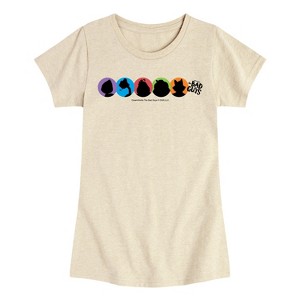 Girls' - The Bad Guys - Mr. Wolf and Friends Silhouettes Fitted Short Sleeve Graphic T-Shirt - 1 of 3