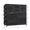 12-Drawer Fabric Dresser w/Side Pockets - 38.9" Tiger Stripes, Space-Saving 11.8" Depth for Bedroom, Playroom - 3 of 4