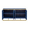 Sideboard Buffet Cabinet With Storage, Wood Kitchen Coffee Bar Buffet Cupboard Cabinet, Storage Console Table With 4 Doors And Unique Metal Legs - 3 of 4