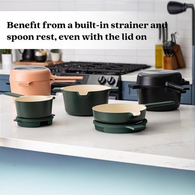 Alva 5-in-1 Green Ceramic Nonstick Cookware Set