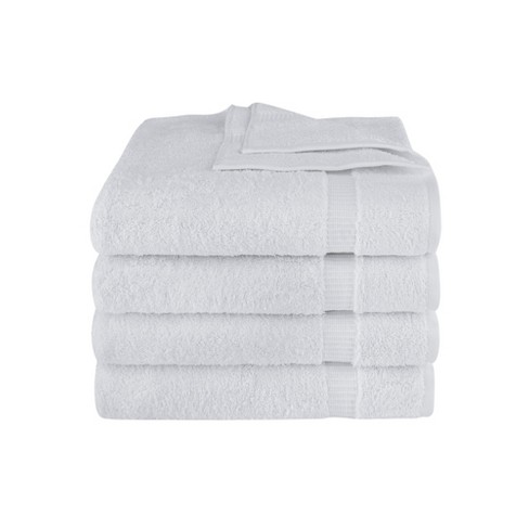 Classic Turkish Towels Royal Turkish Towels Silk Road 4 Piece Set Bath Towel  - White : Target