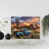 1 Piece Canvas Painting with Wood Frame, Ready to Hang, Rustic Blue Truck and Barn Wall Art - Wood Fiberboard Canvas Painting - Waterproof Frame - 4 of 4