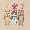 Linum Home Textiles CATS - Embroidered Luxury 100% Turkish Cotton Hand Towels (Set of 2) - 3 of 3