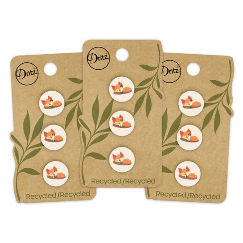Dritz 15mm Recycled Cotton Fox Buttons Natural : Target