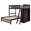 NicBex Twin over Full Bunk Bed Removable Loft with Wheels, 6 Drawers and 3 Shelves, Inclined Ladder and Guardrail, No Box Spring Required - 3 of 4