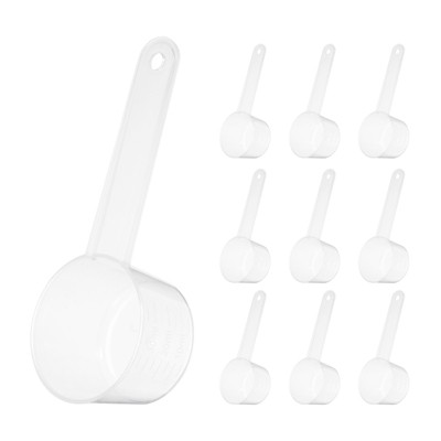 Unique Bargains Plastic Disposable Coffee Spices Short Handle Measuring Spoons 10 Pcs