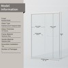GDFStudio Tauton Double Sliding Shower Door with Tempered Glass - 3 of 4