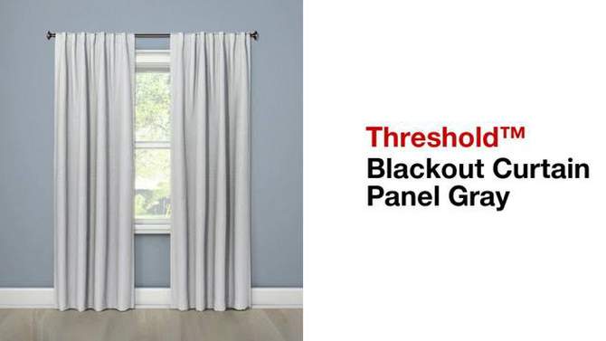 1pc Room Darkening Small Check Window Curtain Panel - Threshold™, 2 of 5, play video