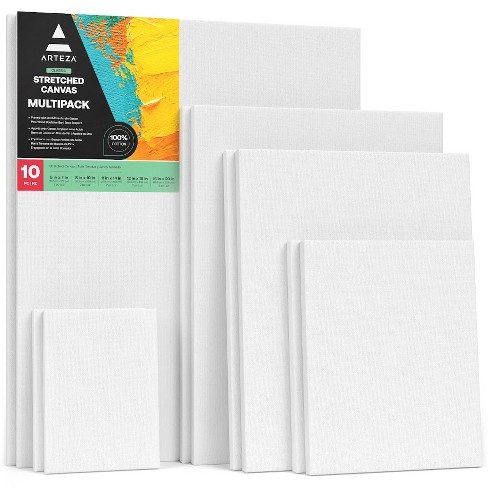 Arteza Canvas Panels, Classic, Black, 5 inchx7 inch, Blank Canvas Boards for Painting - 14 Pack