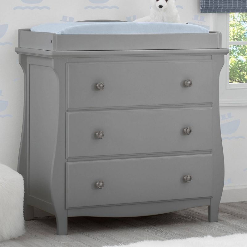 Delta Children Lancaster 3 Drawer Dresser with Changing Top and Interlocking Drawers, 3 of 13