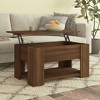 vidaXL Coffee Table Brown Oak 31.1"x19.3"x16.1" Engineered Wood - 2 of 4