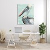 Stupell Industries Coastal Pelican Bird Watching Turquoise Ocean Portrait Canvas Wall Art - 2 of 4