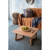27.6" Teak & Rattan Square Coffee Table with Modern Design for Living Room and Lounge - 4 of 4