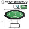 Octagon Poker Table with Collapsible Legs, Casino Leisure Table for 8 Players, Blackjack Gaming Table - 3 of 4