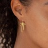 Gold Bow Earrings for Women Trendy,Cute Bow Stud Earring 14k Gold Plated Dainty Ribbon Pearl Bow Drop Dangle Earrings Gold Earrings Christmas Earrings - 2 of 4