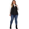 Agnes Orinda Women's Plus Size Corduroy Zipper Side Pocket Casual Sleeveless Fleece Vests - 3 of 4